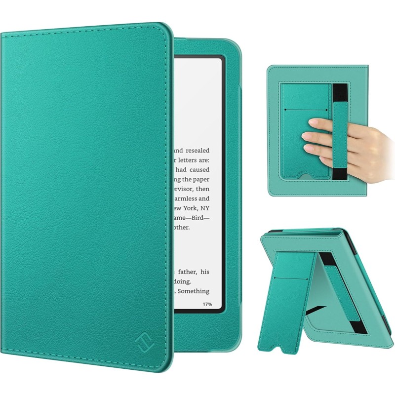 Fintie étui pour 7" kindle paperblanc (12e génération, 2024) et kindle colorsoft (1re génération, 2025/2024), coque avec béquill