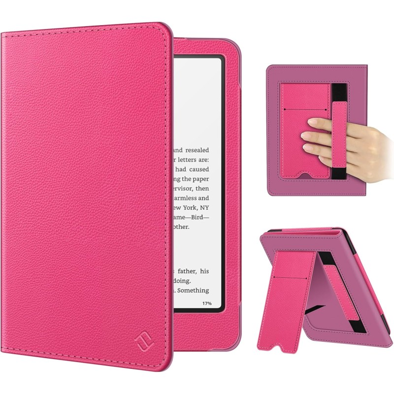 Fintie étui pour 7" kindle paperblanc (12e génération, 2024) et kindle colorsoft (1re génération, 2025/2024), coque avec béquill