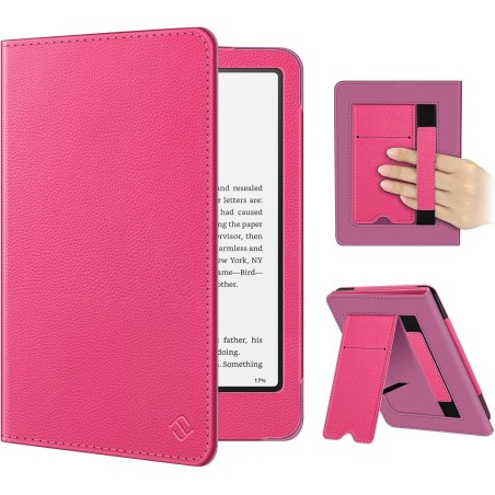 Fintie étui pour 7" kindle paperblanc (12e génération, 2024) et kindle colorsoft (1re génération, 2025/2024), coque avec béquill