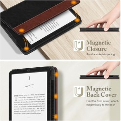 Fintie étui pour 7" kindle paperblanc (12e génération, 2024) et kindle colorsoft (1re génération, 2025/2024), coque avec béquill
