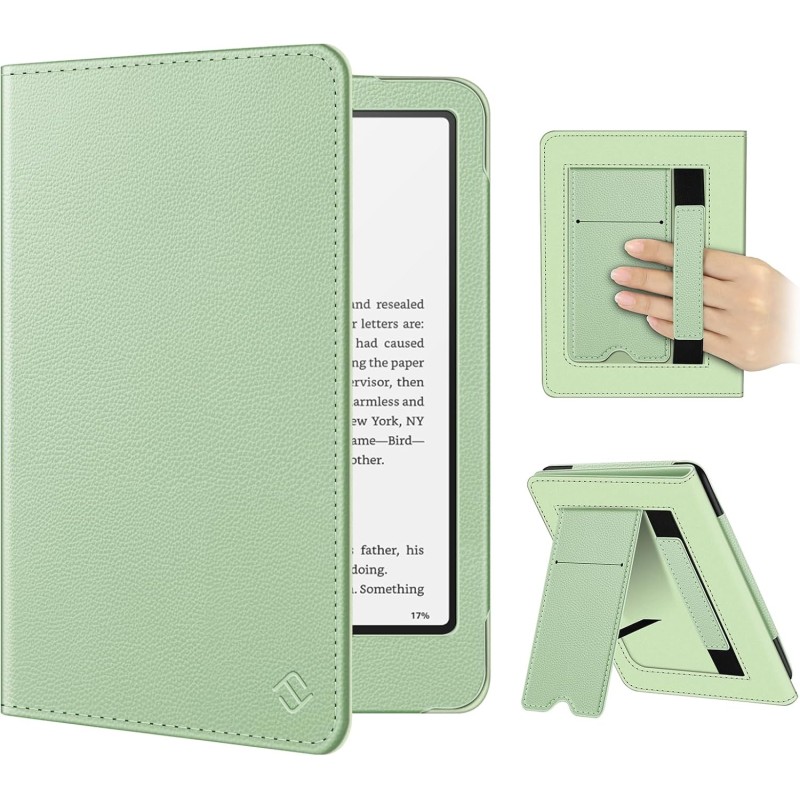 Fintie étui pour 7" kindle paperblanc (12e génération, 2024) et kindle colorsoft (1re génération, 2025/2024), coque avec béquill