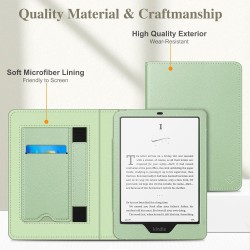 Fintie étui pour 7" kindle paperblanc (12e génération, 2024) et kindle colorsoft (1re génération, 2025/2024), coque avec béquill