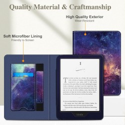 Fintie étui pour 7" kindle paperblanc (12e génération, 2024) et kindle colorsoft (1re génération, 2025/2024), coque avec béquill