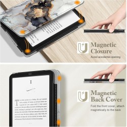 Fintie étui pour 7" kindle paperblanc (12e génération, 2024) et kindle colorsoft (1re génération, 2025/2024), coque avec béquill