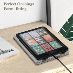 Fintie étui pour 7" kindle paperblanc (12e génération, 2024) et kindle colorsoft (1re génération, 2025/2024), coque avec béquill