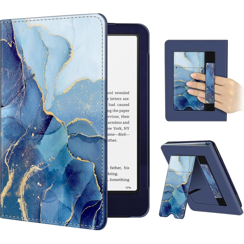 Fintie étui pour 7" kindle paperblanc (12e génération, 2024) et kindle colorsoft (1re génération, 2025/2024), coque avec béquill