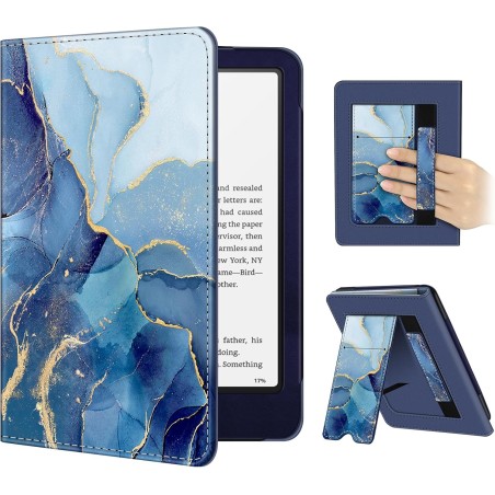 Fintie étui pour 7" kindle paperblanc (12e génération, 2024) et kindle colorsoft (1re génération, 2025/2024), coque avec béquill
