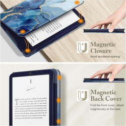 Fintie étui pour 7" kindle paperblanc (12e génération, 2024) et kindle colorsoft (1re génération, 2025/2024), coque avec béquill