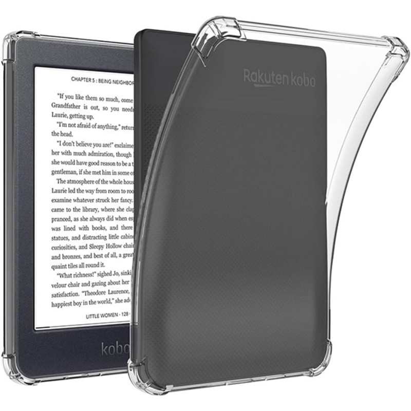 Coque Transparente pour Kobo Nia 6 Coins renforcés Housse 6“ pour Kobo Nia 6 eReader Nia 6 ÉTUI