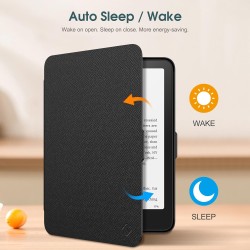 Fintie étui pour 7" kindle paperblanc (12e génération, 2024) et kindle colorsoft (1re génération, 2025/2024), coque fine et lége