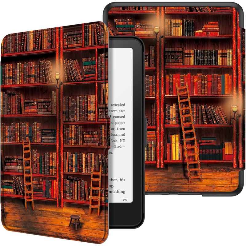 Fintie étui pour 7" kindle paperblanc (12e génération, 2024) et kindle colorsoft (1re génération, 2025/2024), coque fine et lége
