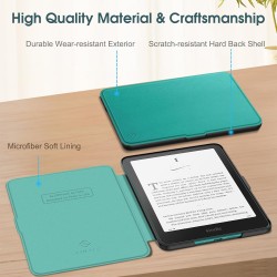 Fintie étui pour 7" kindle paperblanc (12e génération, 2024) et kindle colorsoft (1re génération, 2025/2024), coque fine et lége