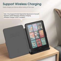 Fintie étui pour 7" kindle paperblanc (12e génération, 2024) et kindle colorsoft (1re génération, 2025/2024), coque fine et lége