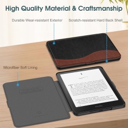 Fintie étui pour 7" kindle paperblanc (12e génération, 2024) et kindle colorsoft (1re génération, 2025/2024), coque fine et lége