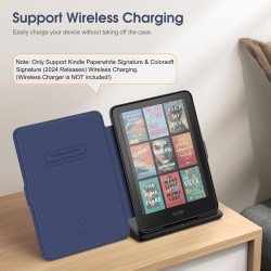 Fintie étui pour 7" kindle paperblanc (12e génération, 2024) et kindle colorsoft (1re génération, 2025/2024), coque fine et lége