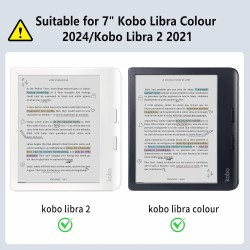 Vancle Étui pour Kobo Libra Colour 7" / Kobo Libra 2 7" Housse avec Coins renforcés Étui pour Kobo Libra 2 7" Coque