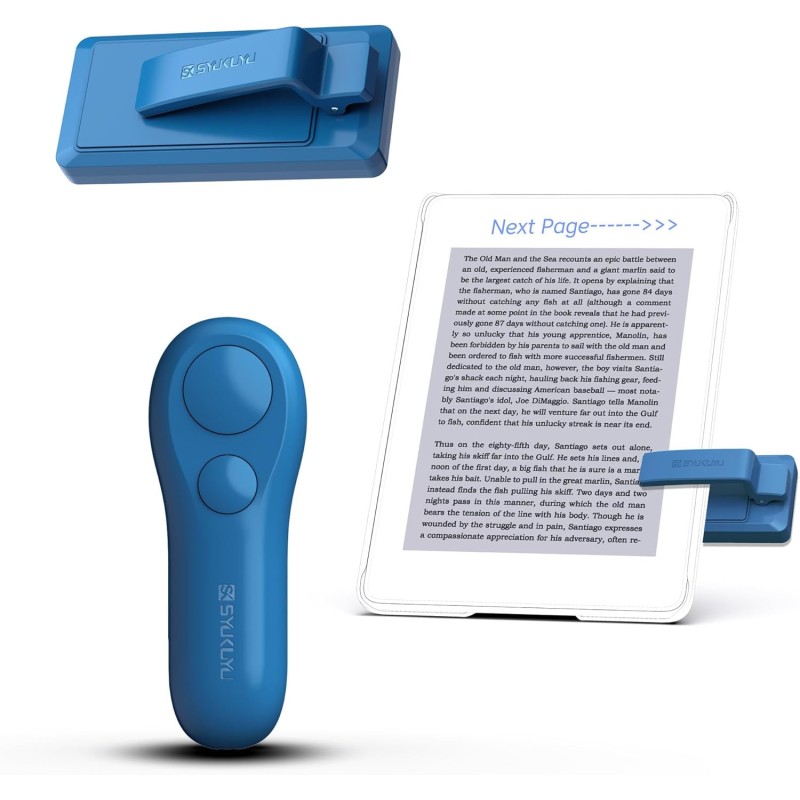SK SYUKUYU RF Télécommande Liseuse Kobo, Kindle, Tourne Page Liseuse for iPad iPhone Android Tablets, Tourneur Page Liseuse pour