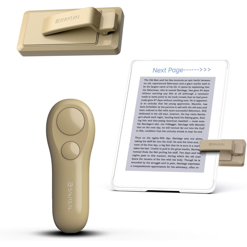 SK SYUKUYU RF Télécommande Liseuse Kobo, Kindle, Tourne Page Liseuse for iPad iPhone Android Tablets, Tourneur Page Liseuse pour