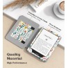 Moko étui compatible avec 7"/6,8 pouces kindle paperblanc(12e gén. 2024/11e gén. 2021), coque de protection avec dragonne, auto 
