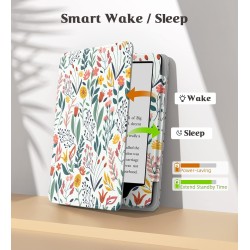 Moko étui compatible avec 7"/6,8 pouces kindle paperblanc(12e gén. 2024/11e gén. 2021), coque de protection avec dragonne, auto 