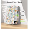 Moko étui compatible avec 7"/6,8 pouces kindle paperblanc(12e gén. 2024/11e gén. 2021), coque de protection avec dragonne, auto 
