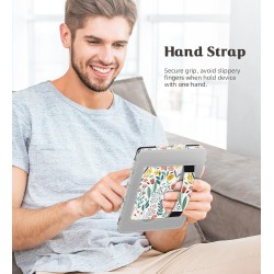 Moko étui compatible avec 7"/6,8 pouces kindle paperblanc(12e gén. 2024/11e gén. 2021), coque de protection avec dragonne, auto 