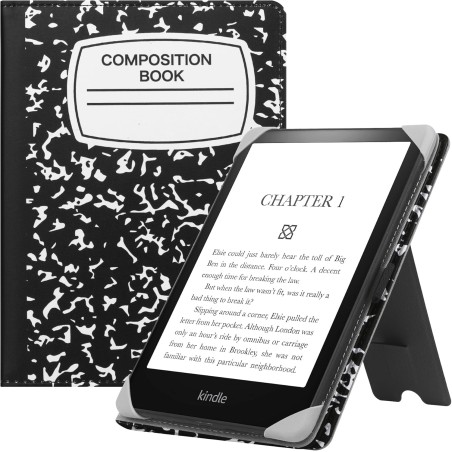 Etui universel pour tout le 6" paperblanc ereaders, folio stand coque housse avec dragonne compatible avec kindle 2022/kindle pa