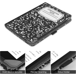 Etui universel pour tout le 6" paperblanc ereaders, folio stand coque housse avec dragonne compatible avec kindle 2022/kindle pa