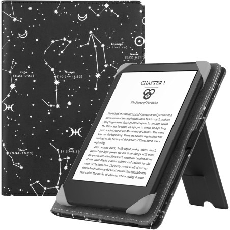 Etui universel pour tout le 6" paperblanc ereaders, folio stand coque housse avec dragonne compatible avec kindle 2022/kindle pa