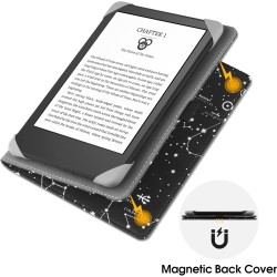 Etui universel pour tout le 6" paperblanc ereaders, folio stand coque housse avec dragonne compatible avec kindle 2022/kindle pa