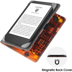 Etui universel pour tout le 6" paperblanc ereaders, folio stand coque housse avec dragonne compatible avec kindle 2022/kindle pa