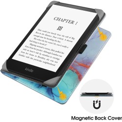 Etui universel pour tout le 6" paperblanc ereaders, folio stand coque housse avec dragonne compatible avec kindle 2022/kindle pa