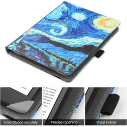 Etui universel pour tout le 6" paperblanc ereaders, folio stand coque housse avec dragonne compatible avec kindle 2022/kindle pa