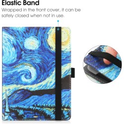 Etui universel pour tout le 6" paperblanc ereaders, folio stand coque housse avec dragonne compatible avec kindle 2022/kindle pa