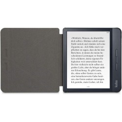 kwmobile Étui Compatible avec Kobo Libra H2O Coque - Étui à Rabat magnétique Tablette eReader Similicuir - pétrole