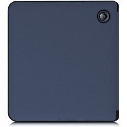 kwmobile Étui Compatible avec Kobo Libra H2O Coque - Étui à Rabat magnétique Tablette eReader Similicuir - Bleu foncé