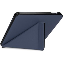 kwmobile Étui Compatible avec Kobo Libra H2O Coque - Étui à Rabat magnétique Tablette eReader Similicuir - Bleu foncé
