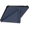 kwmobile Étui Compatible avec Kobo Libra H2O Coque - Étui à Rabat magnétique Tablette eReader Similicuir - Bleu foncé
