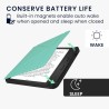 kwmobile Étui Compatible avec Kobo Libra H2O Coque - Étui à Rabat magnétique Tablette eReader Similicuir - Menthe glaciale