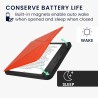 Kwmobile étui compatible avec kobo libra h2o coque - étui à rabat magnétique tablette ereader similicuir - orange