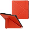Kwmobile étui compatible avec kobo libra h2o coque - étui à rabat magnétique tablette ereader similicuir - orange