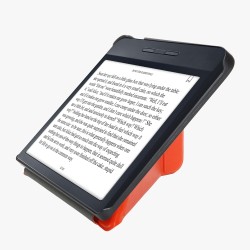 Kwmobile étui compatible avec kobo libra h2o coque - étui à rabat magnétique tablette ereader similicuir - orange