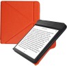 Kwmobile étui compatible avec kobo libra h2o coque - étui à rabat magnétique tablette ereader similicuir - orange fruitée