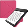 kwmobile Étui Compatible avec Kobo Libra H2O Coque - Étui à Rabat magnétique Tablette eReader Similicuir - Rose Fluo