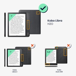 kwmobile Étui Compatible avec Kobo Libra H2O Coque - Étui à Rabat magnétique Tablette eReader Similicuir - Vert foncé