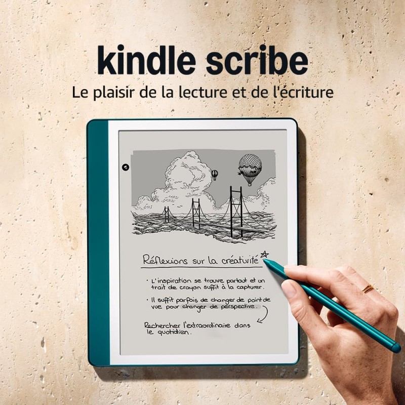 Amazon Kindle Scribe (64 Go) | Écran repensé avec bordures uniformes | Écriture dans les livres et documents |Stylet premium inc