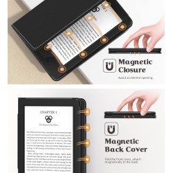 MoKo Étui for Nouveau 6" Kindle(11e Génération, 2024/2022 Release)/(10e/8e Gén., 2019/2016), Housse Ultra-légère en PU avec Réve