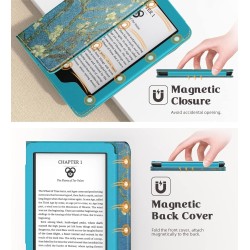 MoKo Étui for Nouveau 6" Kindle(11e Génération, 2024/2022 Release)/(10e/8e Gén., 2019/2016), Housse Ultra-légère en PU avec Réve