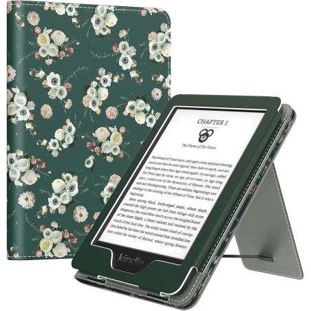 MoKo Étui Compatible avec 6" Kindle 11th Generation 2022/10th Gen 2019/8th Gen 2016, Coque de Protection avec Dragonne, Auto Rév