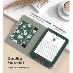 MoKo Étui Compatible avec 6" Kindle 11th Generation 2022/10th Gen 2019/8th Gen 2016, Coque de Protection avec Dragonne, Auto Rév